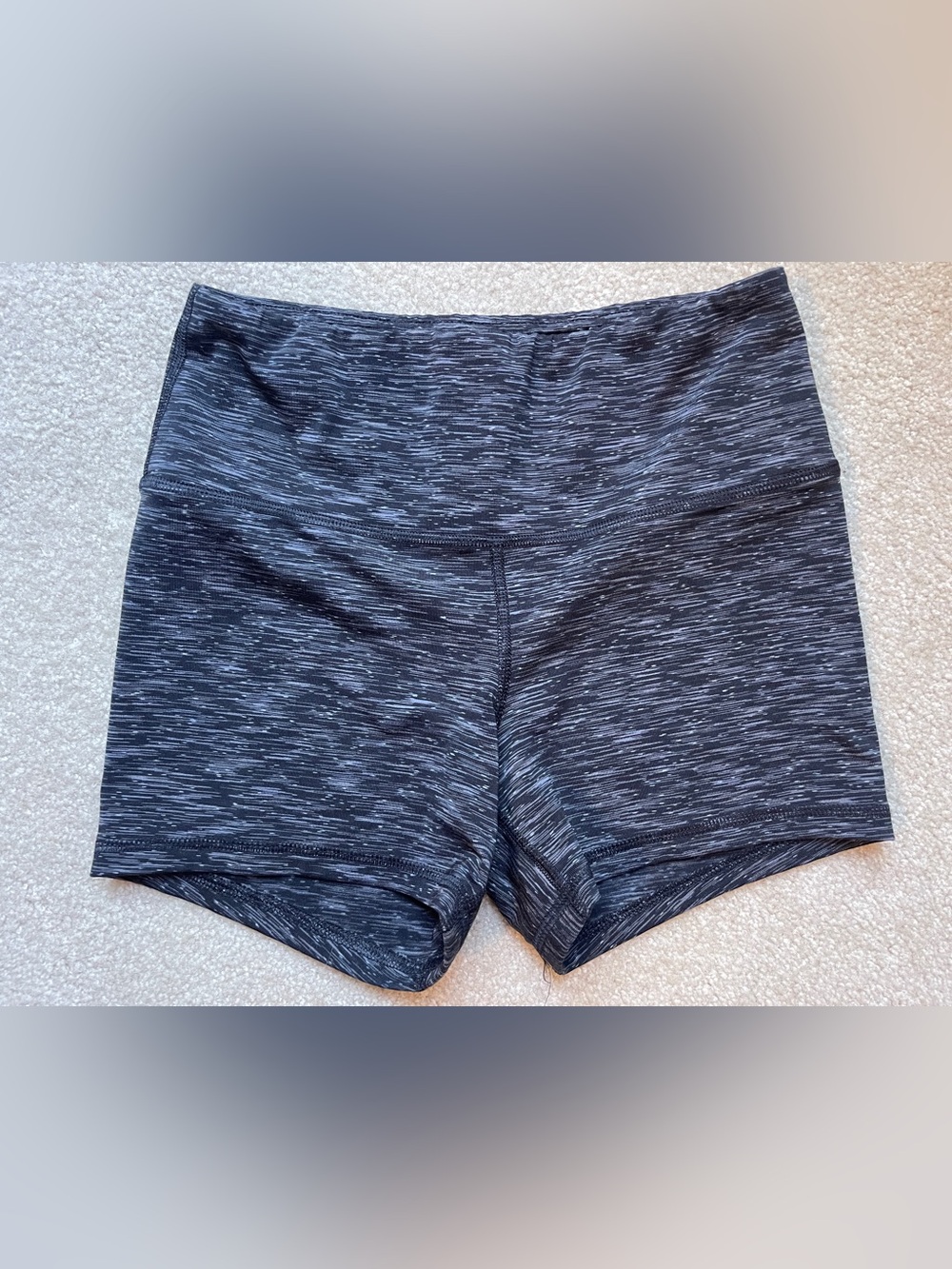 Fleo Black Space-Dye Bike Shorts